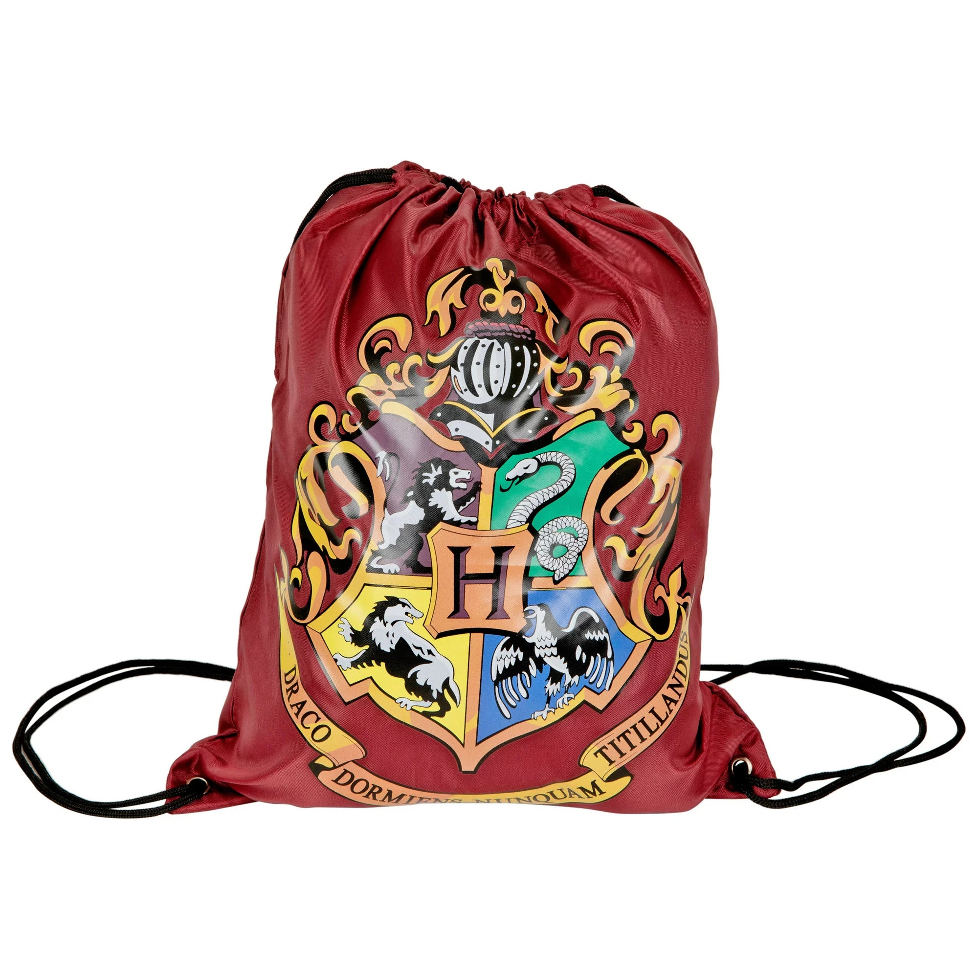 Hogwarts Crest Drawstring Tote Bag Red