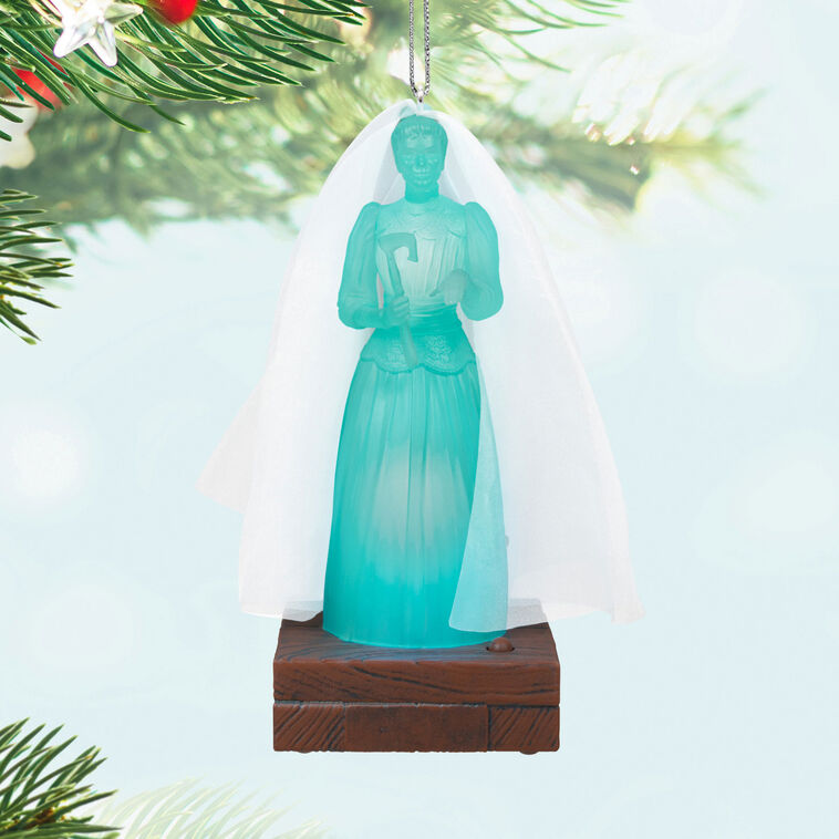 Hallmark Keepsake Christmas Ornament, Disney The Haunted Mansion Collection Constance Hatchaway With Light and Sound, Gifts for Disney Fans