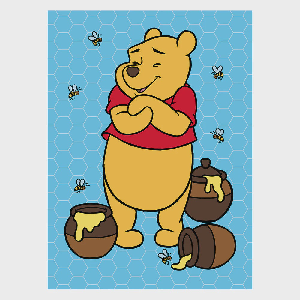 Honey Bee Happy Winnie the Pooh 27"x54" Disney Beach Towel