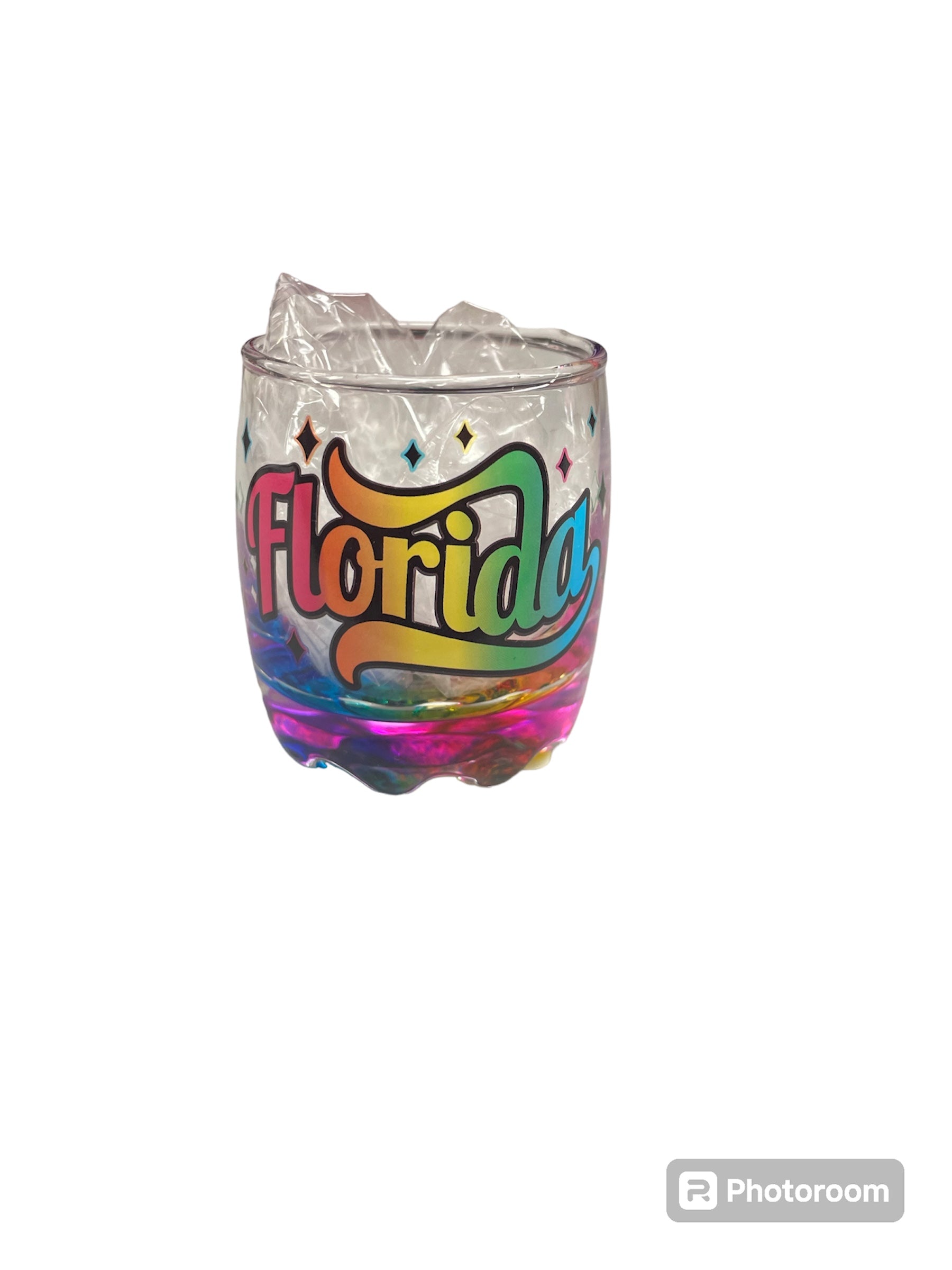 2 oz. Florida Rainbow Bottom Shot Glass