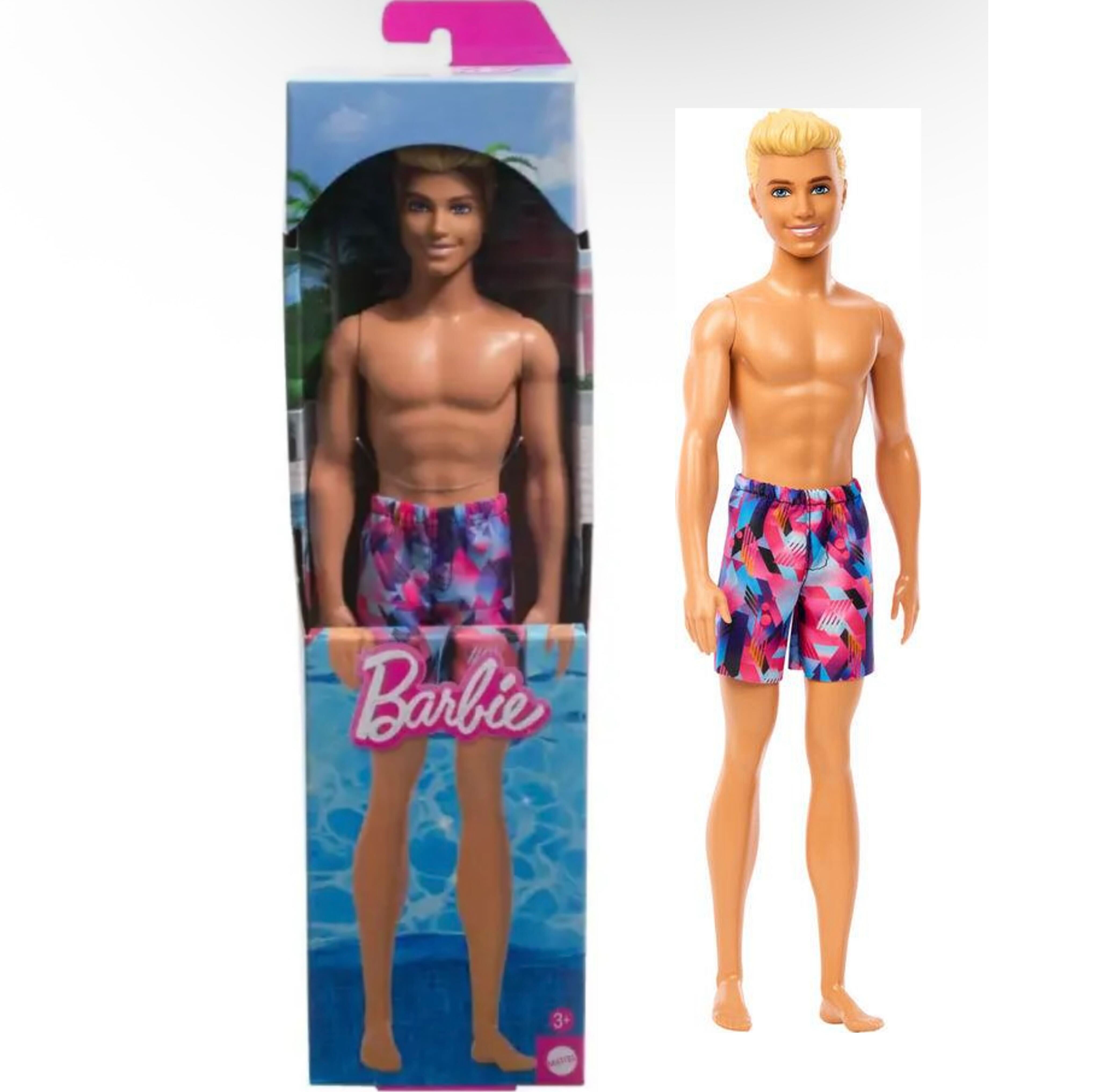 Ken Patterned Swim Trunks Beach Doll