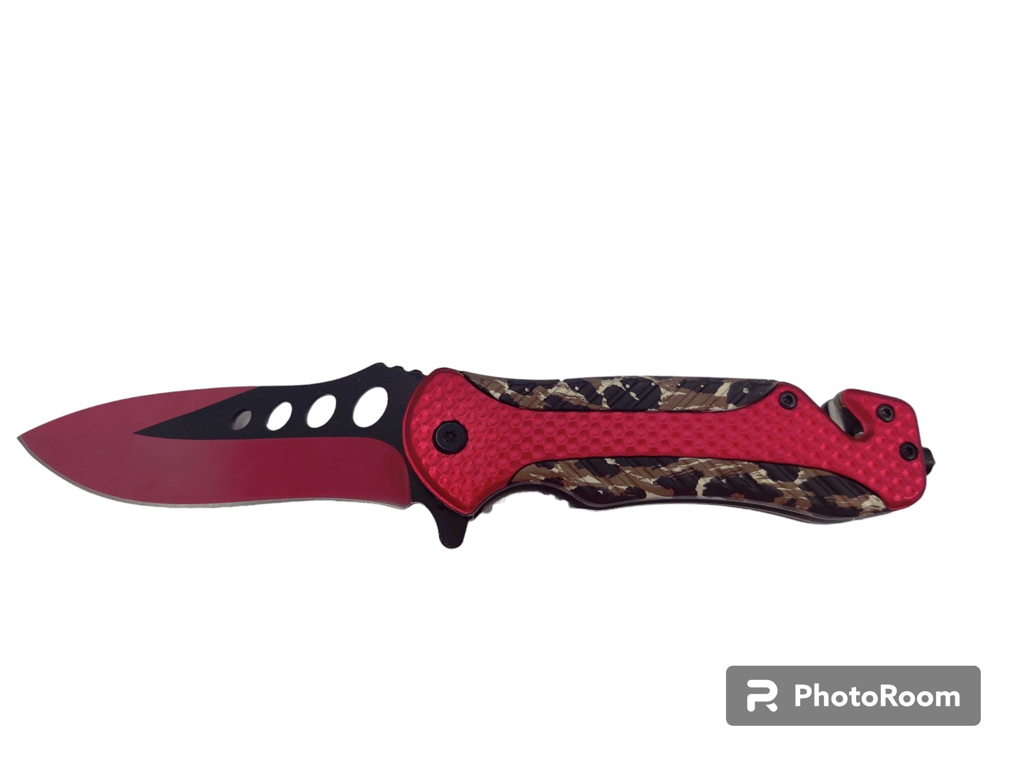 Red Wreaker Open Folding Knife With Pocket Clip 5