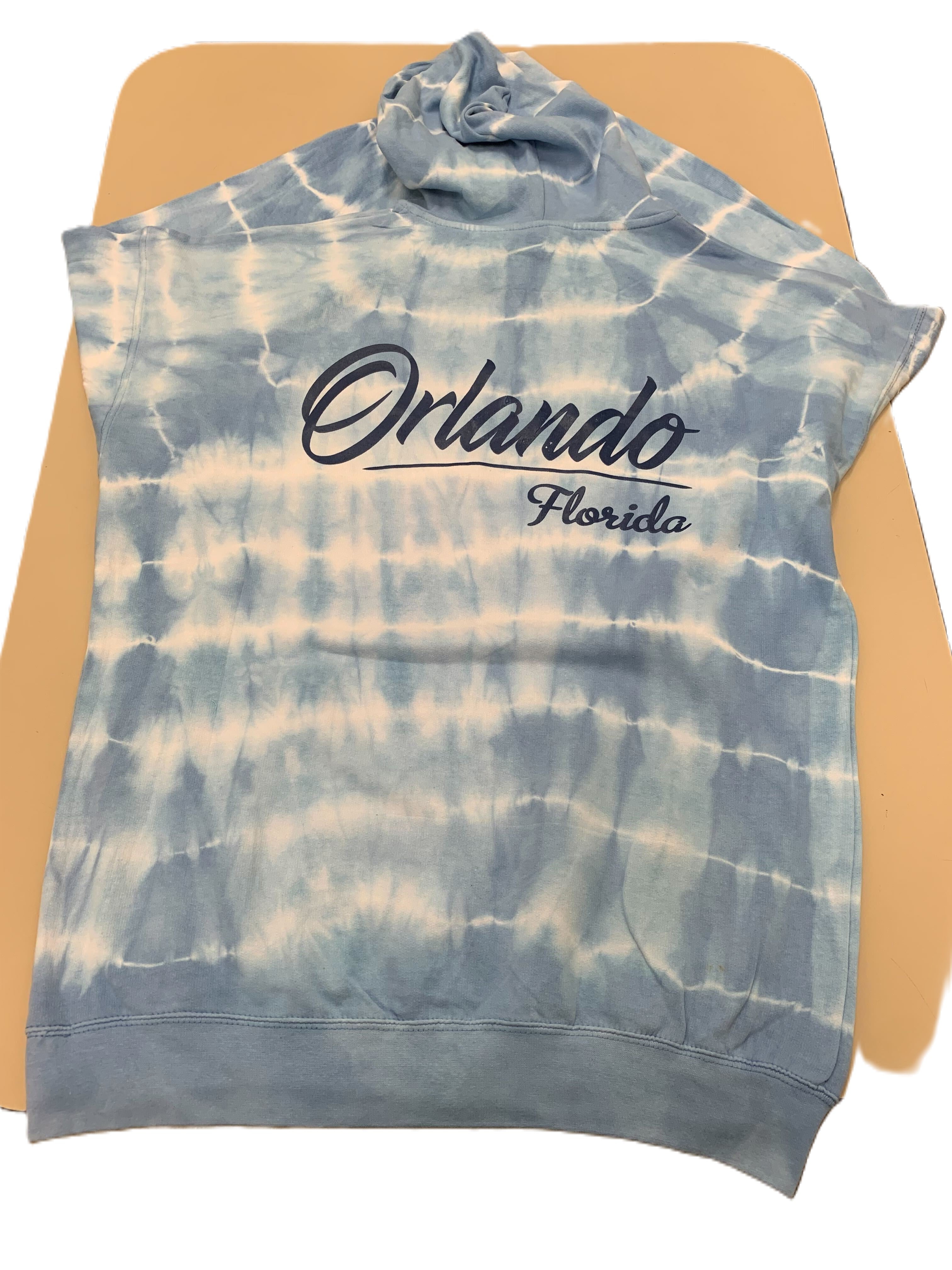 Orlando, Florida Blue Tye Dye Hoodie