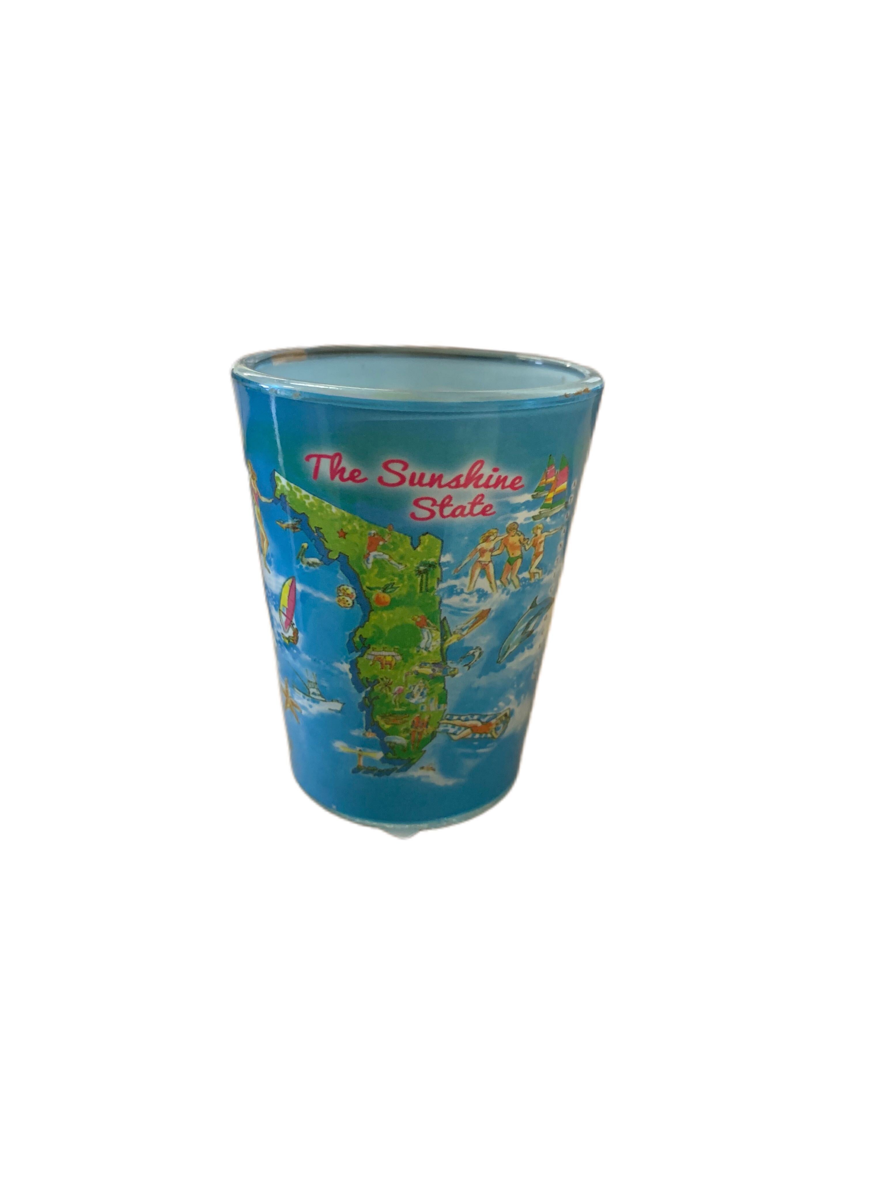 The Sunshine State Florida Map Shot Glass