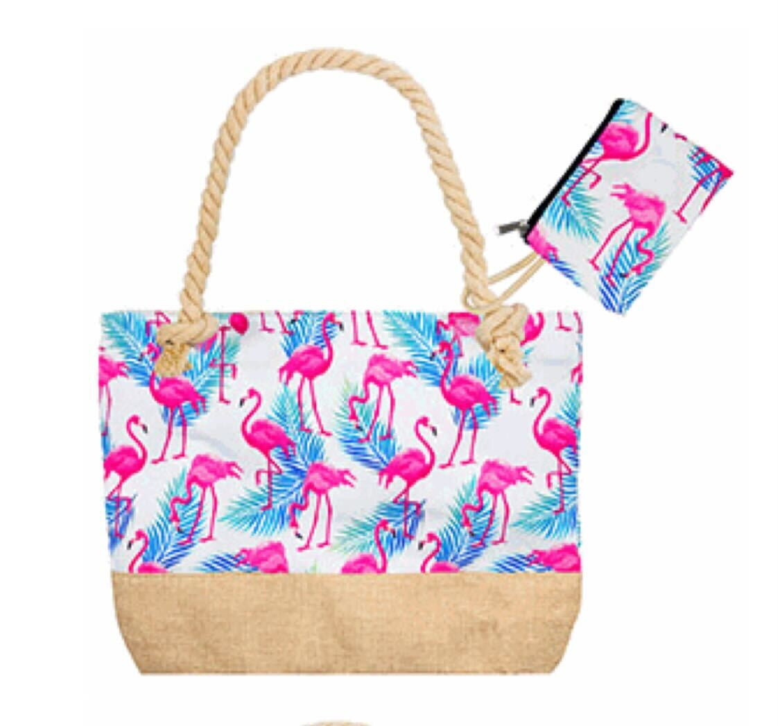 Flamingo Beach Bag