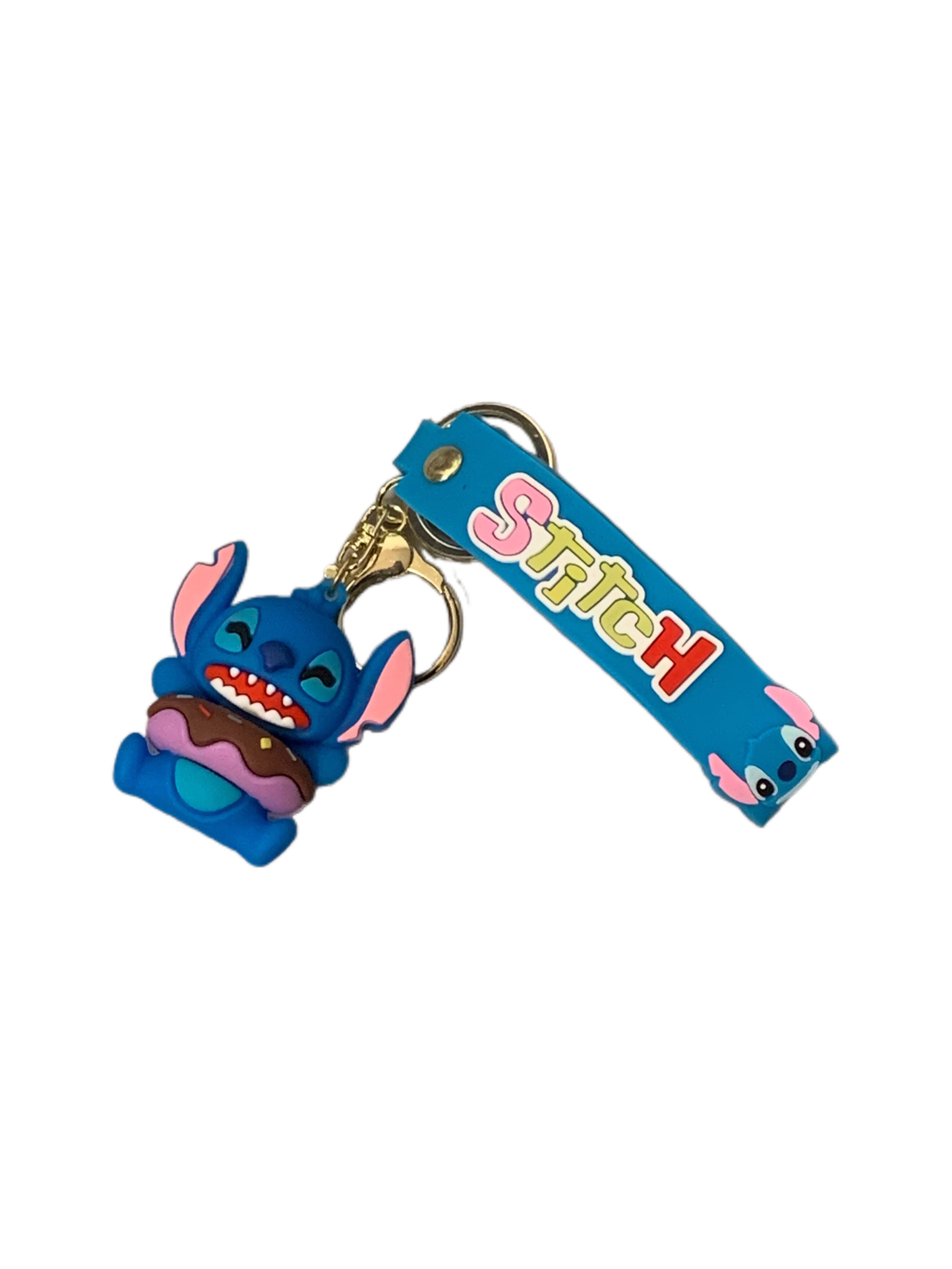 Stitch in Donut PVC Keychain