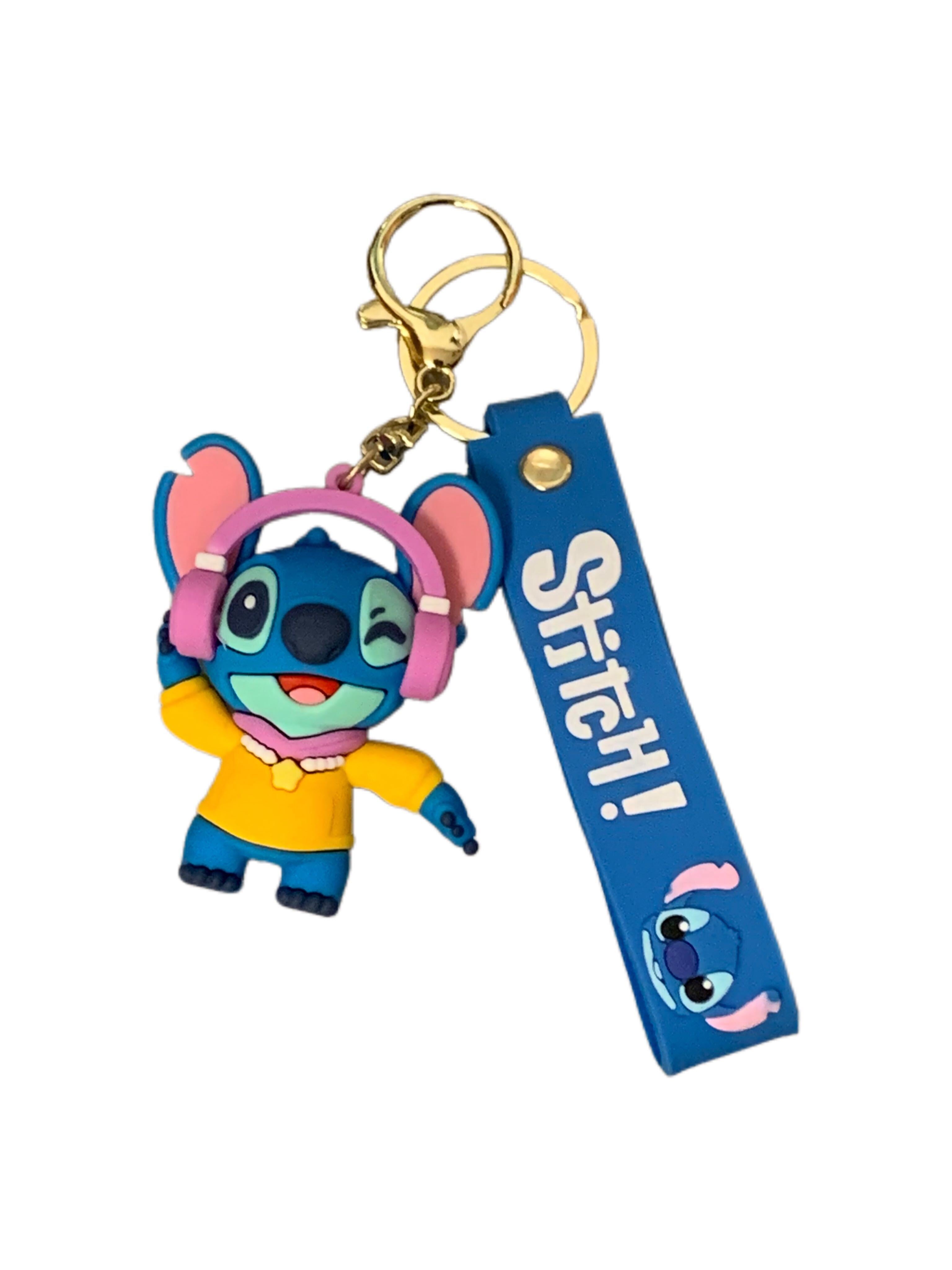 Stitch with Headphones PVC Keychain