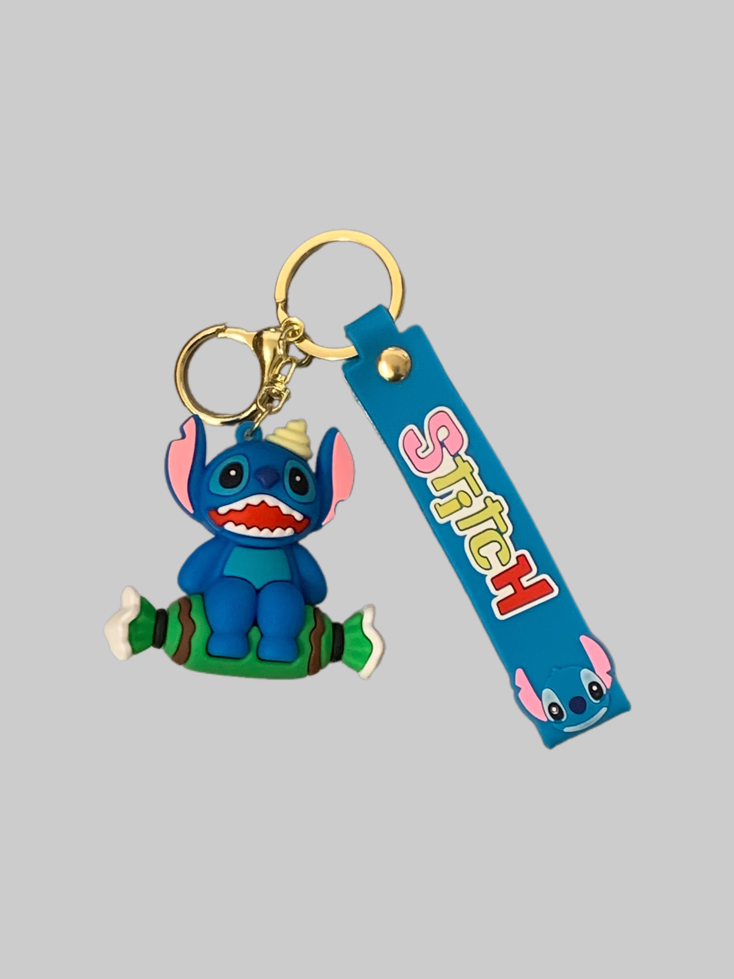 Stitch on Candy PVC Keychain