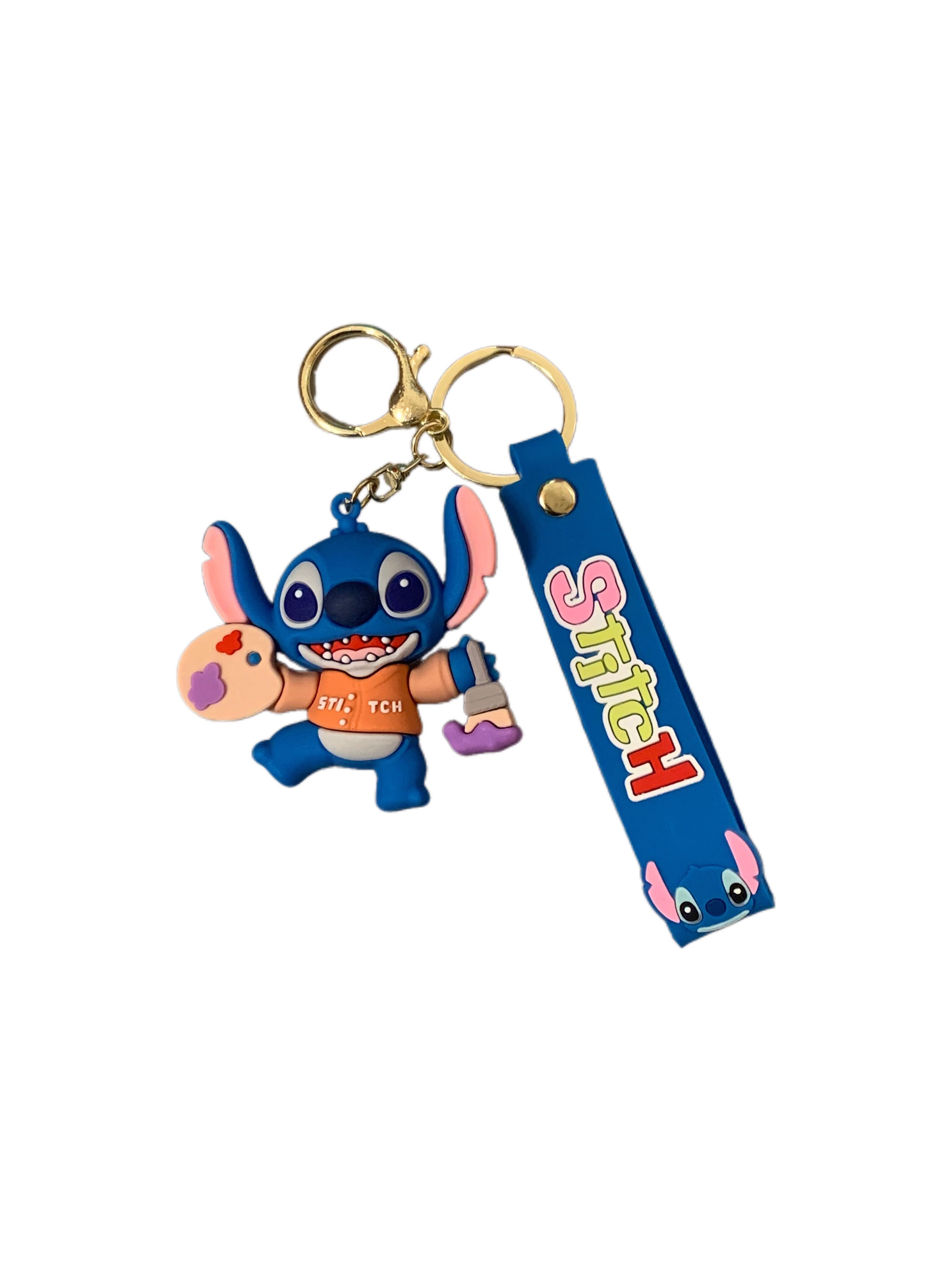 Stitch w/ Paint PVC Keychain