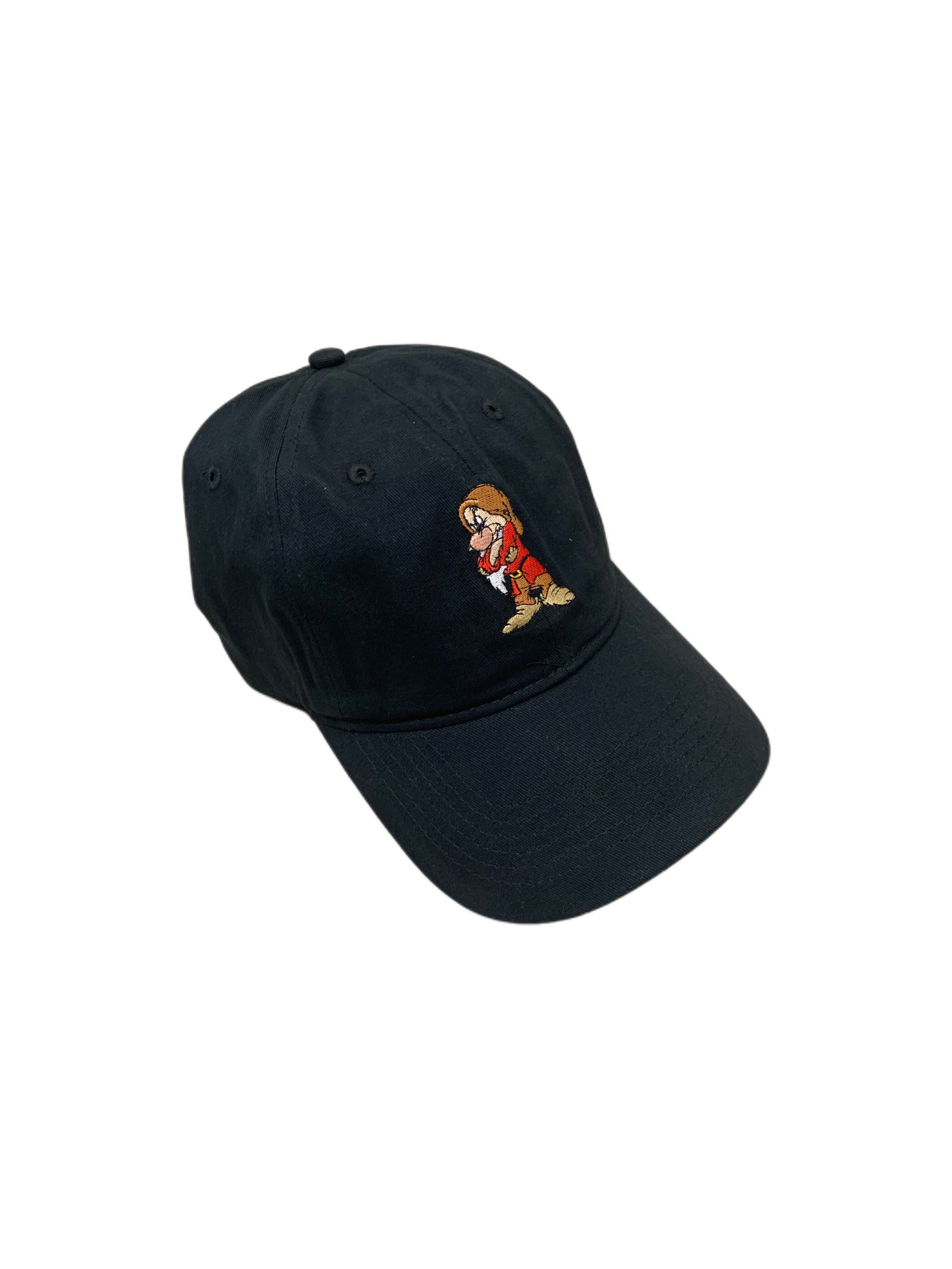 Adult Grumpy Standing Icon Cap - Black