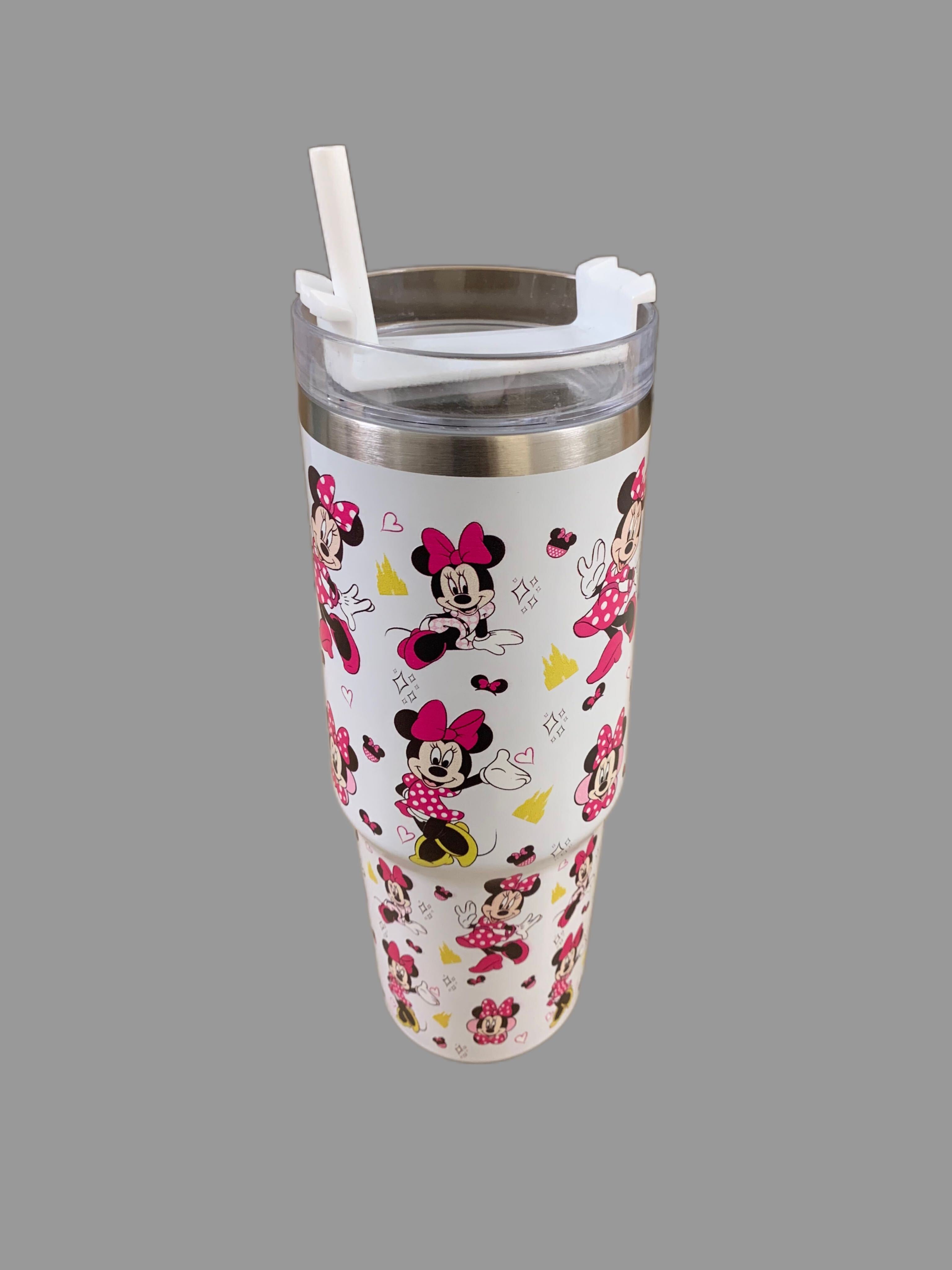 Minnie All Over White Tumbler w/ Straw 30oz