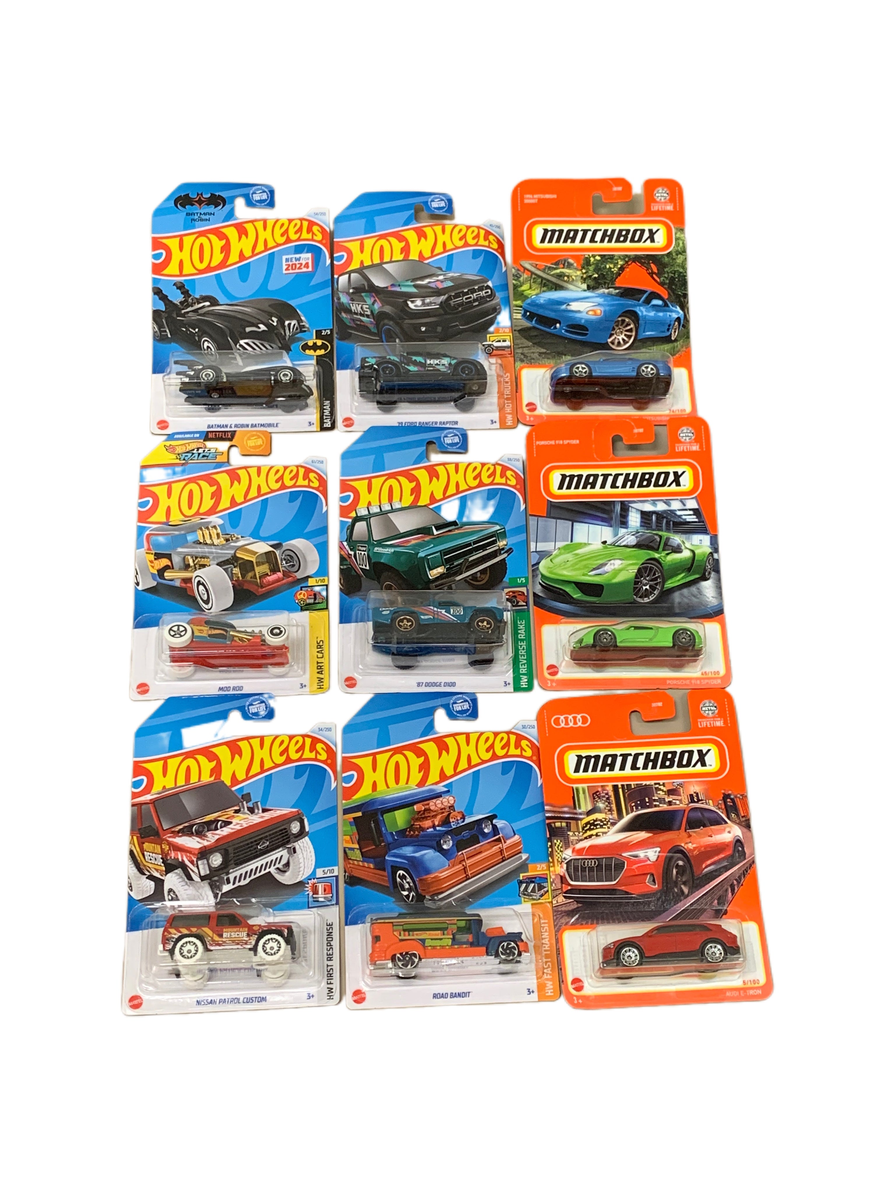 Hot Wheels & Matchbox Cars (Styles May Vary)