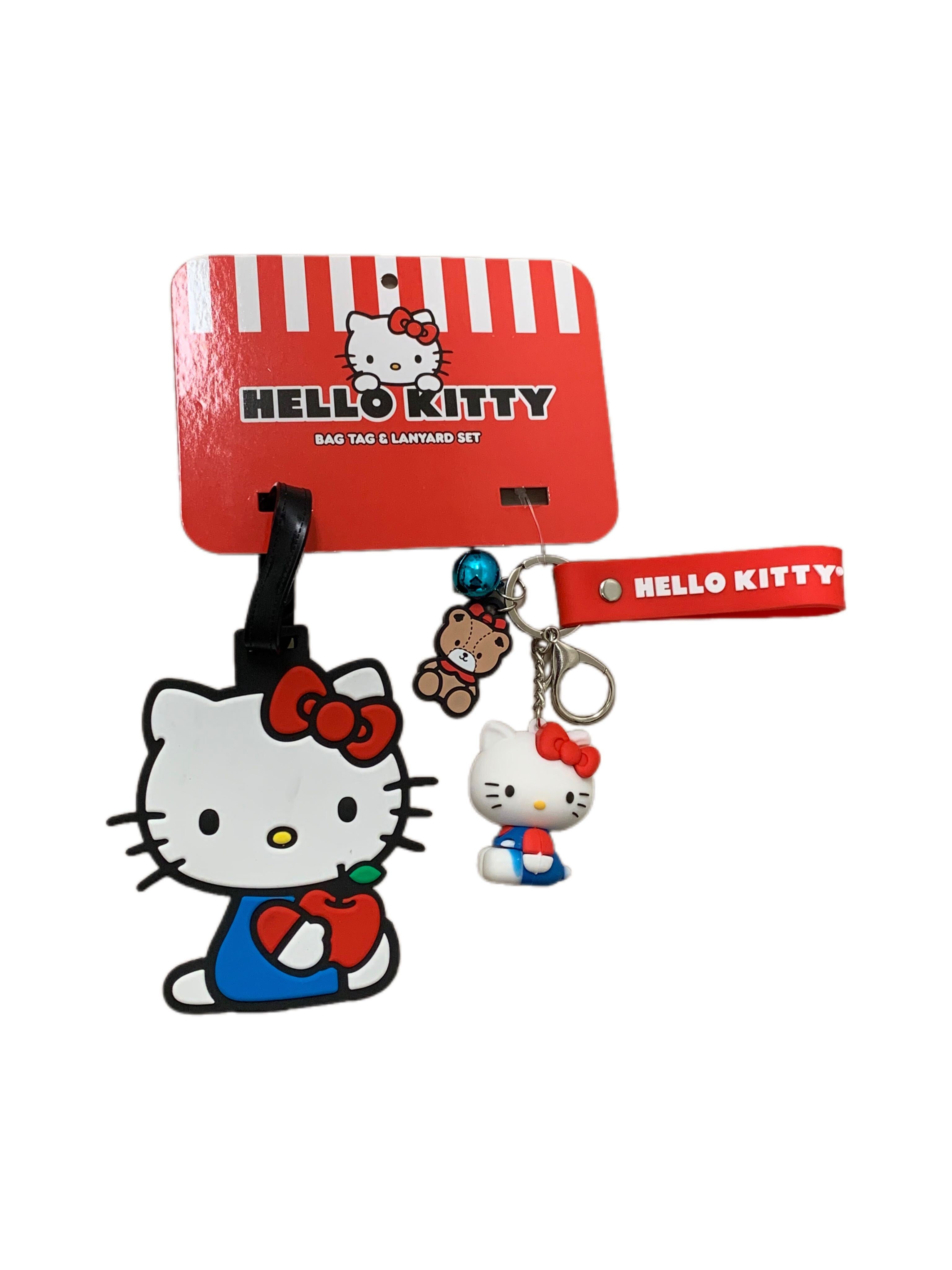 Hello Kitty Luggage Tag w/ Keychain & Charm