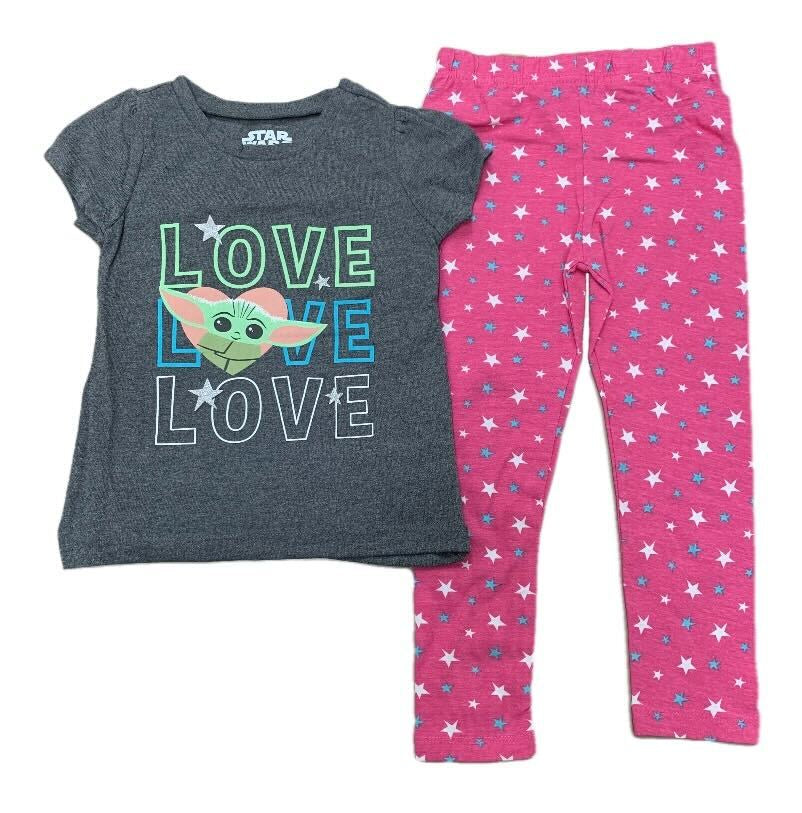 Kids Baby Yoda Love 2pc Set w/ Shirt & Leggings