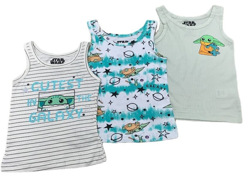 Baby Yoda 3 Pack Tank Tops Toddler