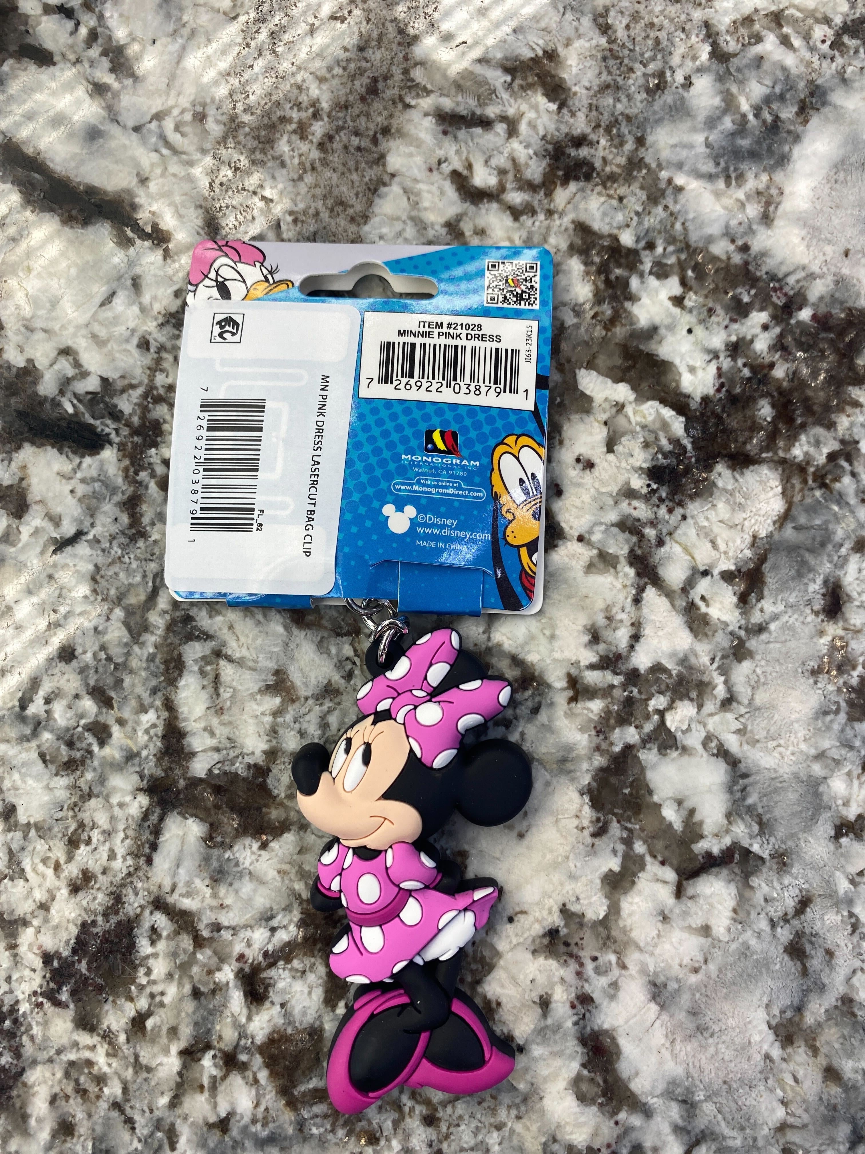 Minnie Pink Dress Lasercut Bag Clip