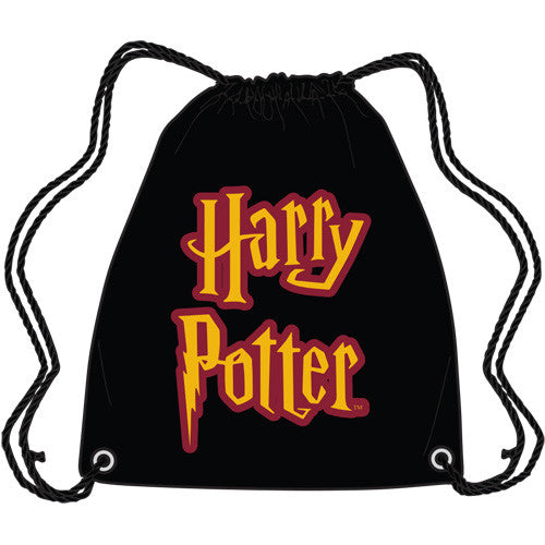 Harry Potter Logo Drawstring Tote Bag Black