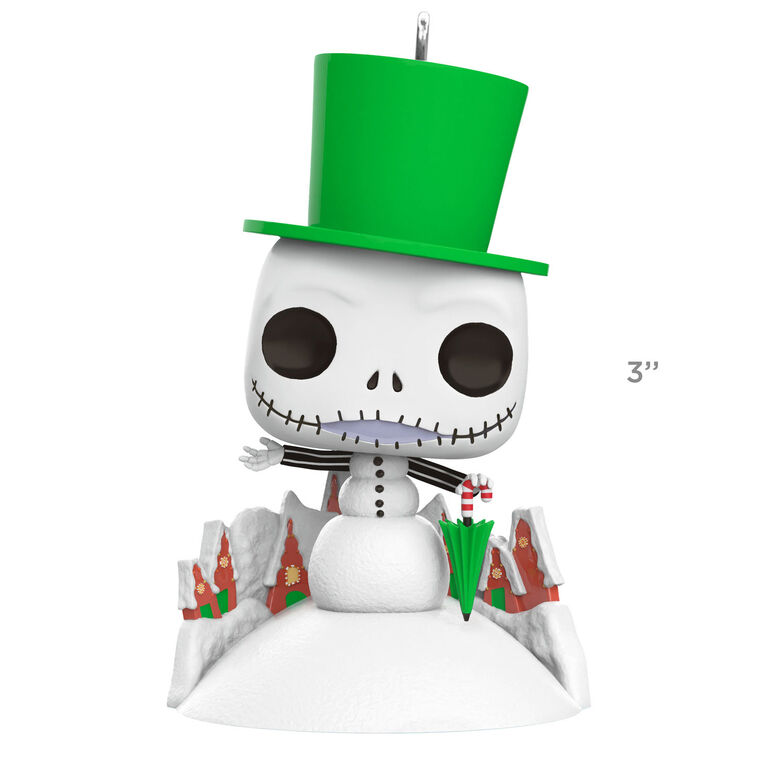 Hallmark Keepsake Christmas Ornament 2024, Disney Tim Burton's The Nightmare Before Christmas Jack Skellington Snowman Funko POP!, Gifts for Disney Fans