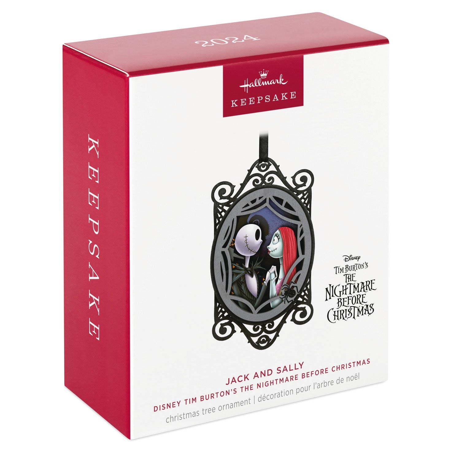 Hallmark Keepsake Christmas Ornament 2024, Disney Tim Burton's The Nightmare Before Christmas Jack and Sally Papercraft, Gifts for Disney Fans