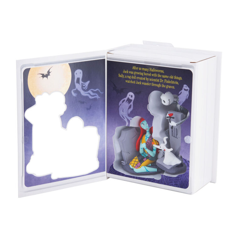 Hallmark Disney Tim Burton's The Nightmare Before Christmas Jack and Sally with Tombstones Christmas Ornaments, Set of 2