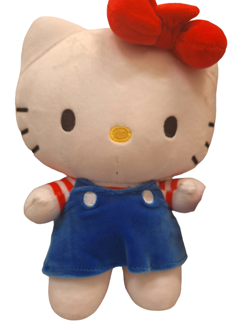 Hello Kitty 10"Plush With Overall Outfit