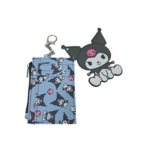 Hello Kitty Kuromi Card Holder w/ Overall Print