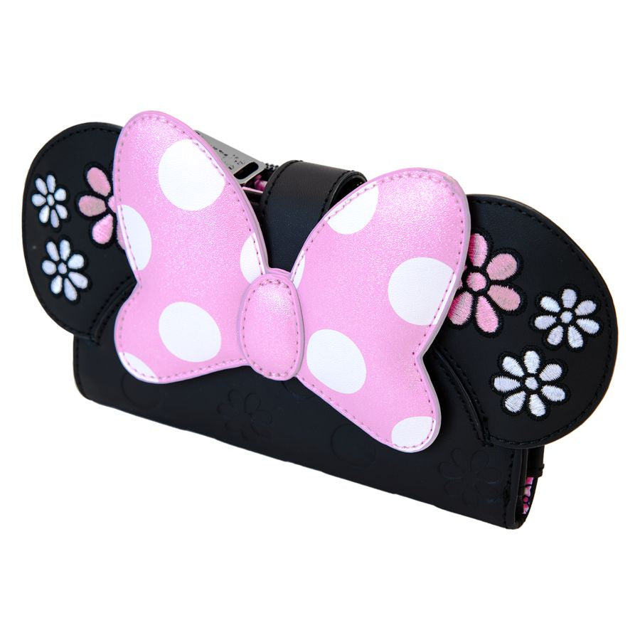 Disney Minnie Mouse Floral Rock the Dots Flap Wallet