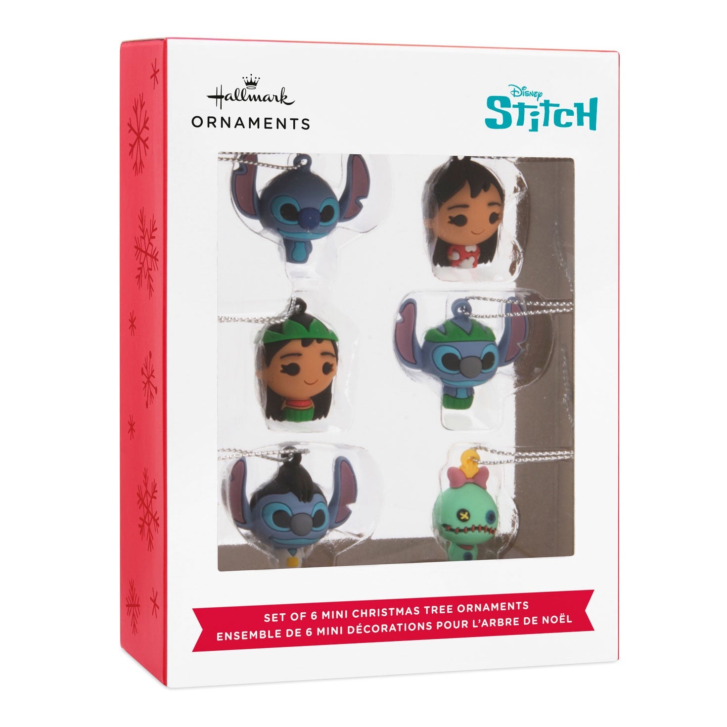 Mini Disney Lilo & Stitch Shatterproof Hallmark Ornaments, Set of 6