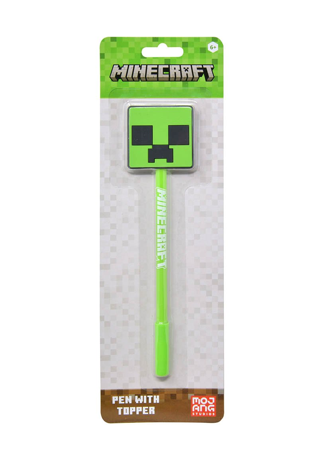 Minecraft Pen With Shaped Topper on Card