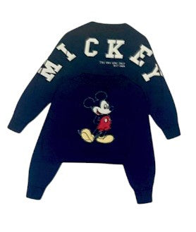 Junior Mickey Mouse Navy Pullover Sweatshirt