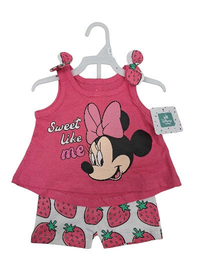 Disney Minnie Mouse Baby 2Pc Short Set Pink