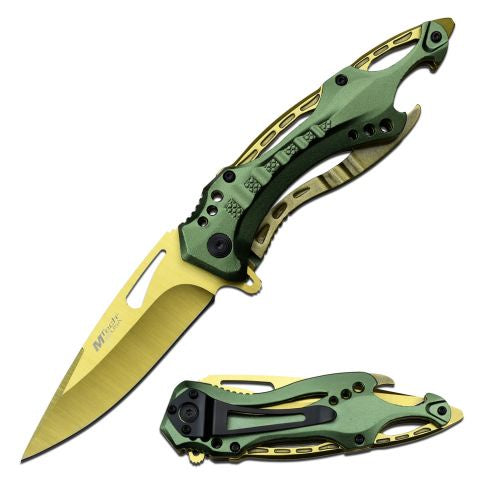 MTECH USA Spring Assist Knife Green