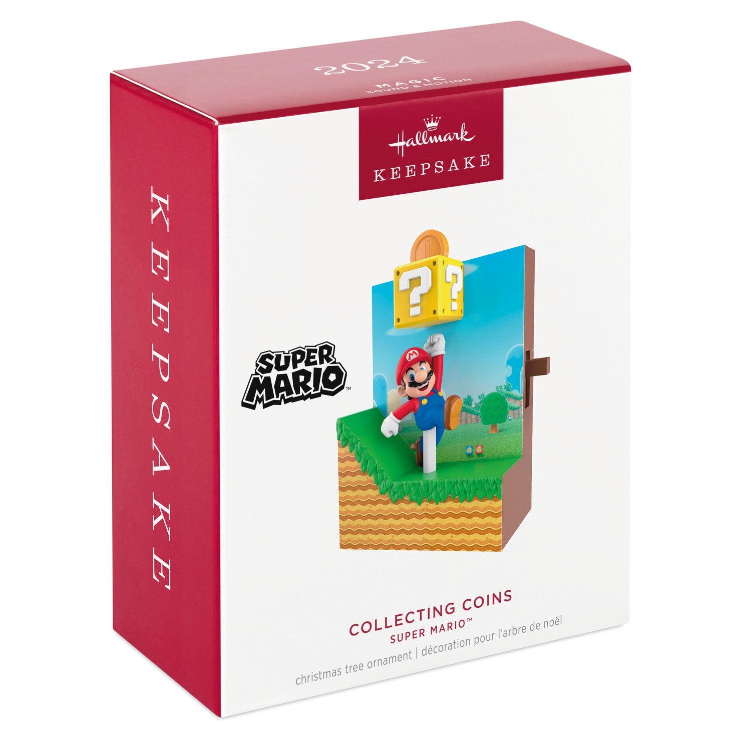 Hallmark Keepsake Christmas Ornament 2024, Nintendo Super Mario Collecting Coins With Sound and Motion, Gifts for Gamers