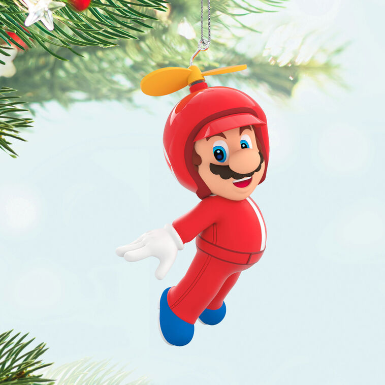 Hallmark Keepsake Christmas Ornament 2024, Nintendo Super Mario Powered Up With Mario Propeller Mario, Gifts for Gamers