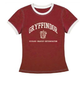 Junior Harry Potter Gryffindor Pride Merlot Ringer Tee