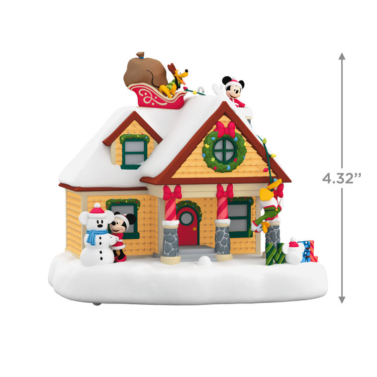 Disney Mickey Mouse The Merriest House in Town Musical Ornament With Light