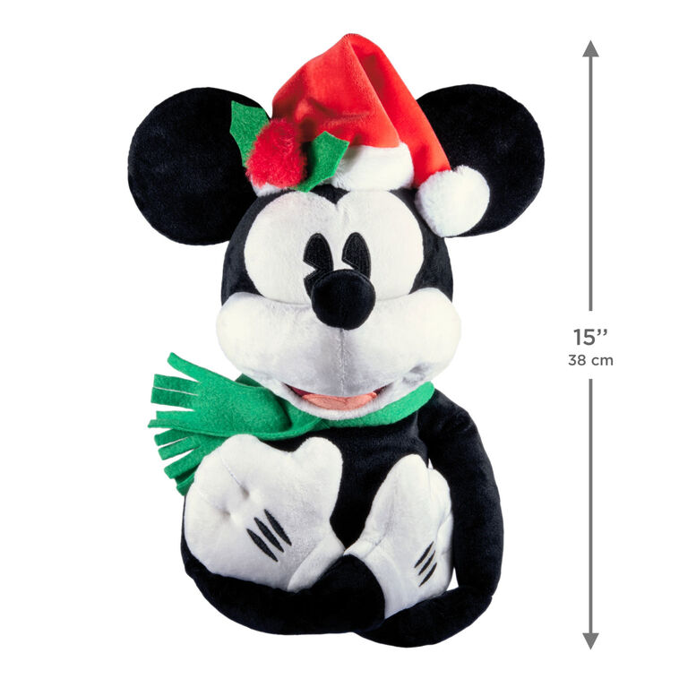Disney Mickey Mouse Plush Fabric Hallmark Tree Topper, 15