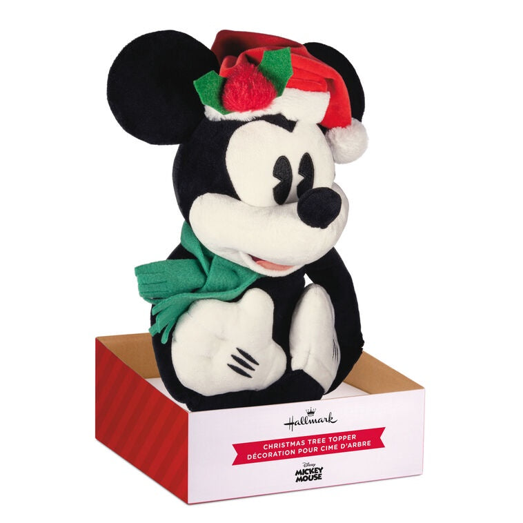 Disney Mickey Mouse Plush Fabric Hallmark Tree Topper, 15