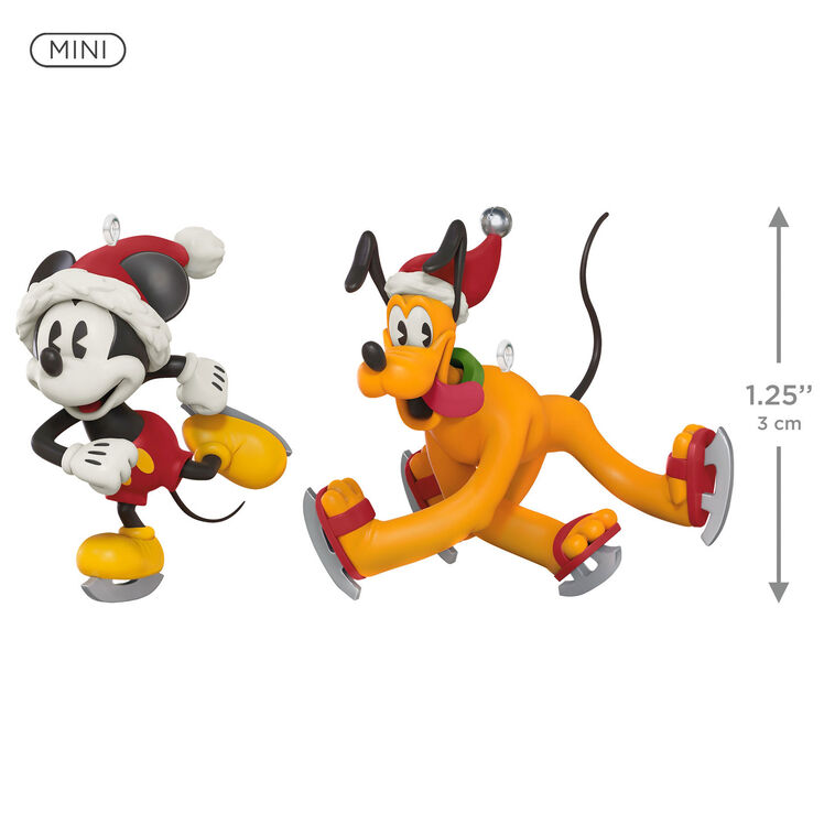 Mini Disney Mickey and Friends Gliding and Sliding Ornaments, Set of 2