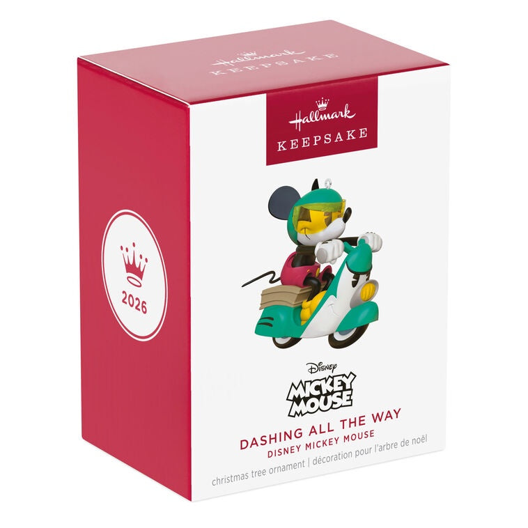Disney Mickey Mouse Dashing All the Way Ornament