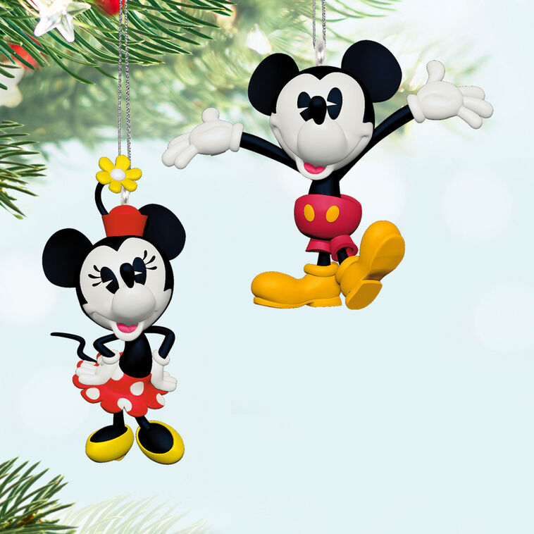 Hallmark Keepsake Christmas Ornament 2024, Disney Mickey and Friends Forever Friends, Set of 5, Gifts for Disney Fans