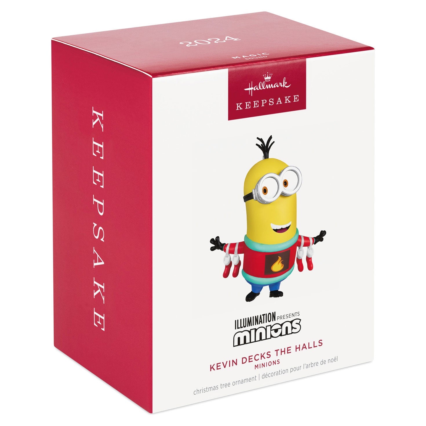 Hallmark Keepsake Christmas Ornament 2024, Minions Kevin Decks the Halls With Sound, Movie Gifts