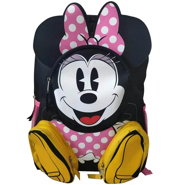 Minnie Front Body 16" Backpack With 3 Zipper Pockets