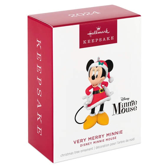 Hallmark Keepsake Christmas Ornament 2024, Disney Minnie Mouse Very Merry Minnie, Gifts for Disney Fan