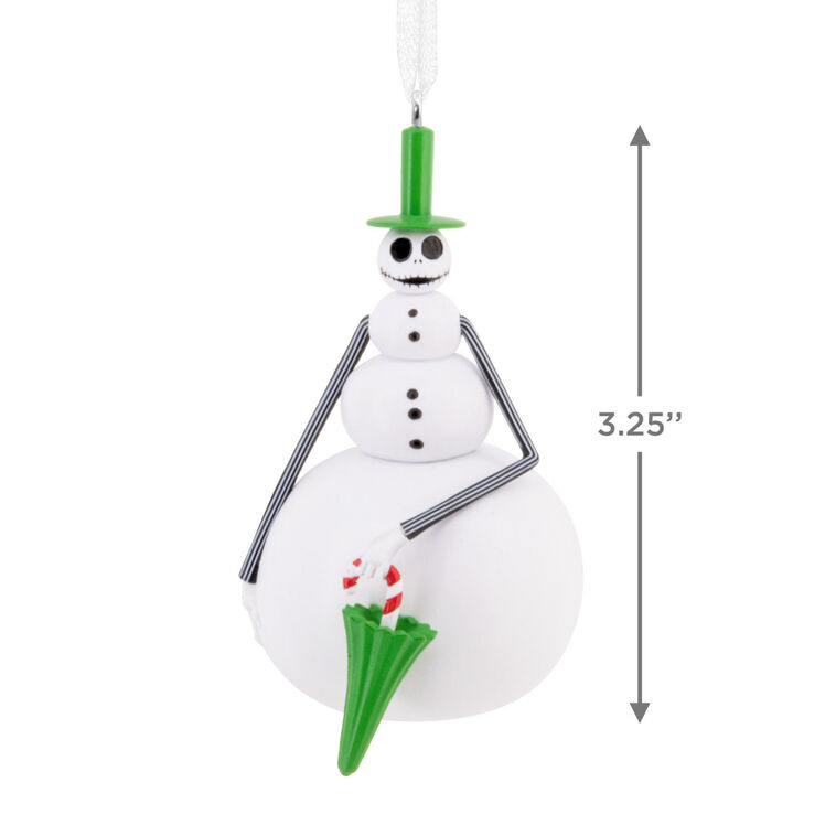 Tim Burton's The Nightmare Before Christmas Jack Skellington Snowman Ornament