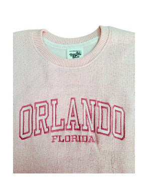 Orlando Pink Nantucket Fleece Crew Neck Sweatshirt