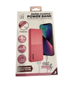 High Speed Portable Power Bank 12000mAh Pink