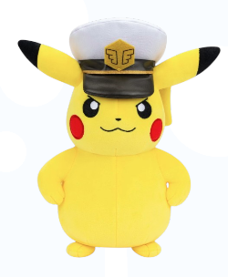 8" Captain Pikachu Pokemon Plush