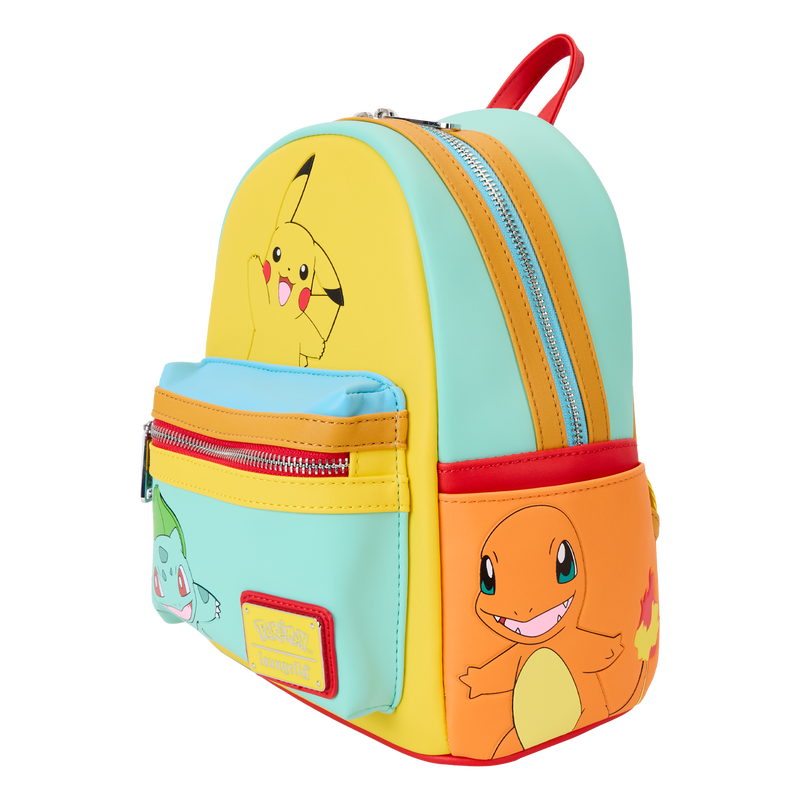 already colored backpack for kids Pokemon Color Block Starters Mini Backpack