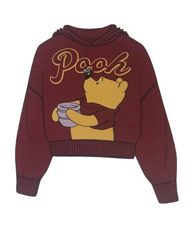 Junior Winnie the Pooh Script Rocket Red Pullover Hoodie